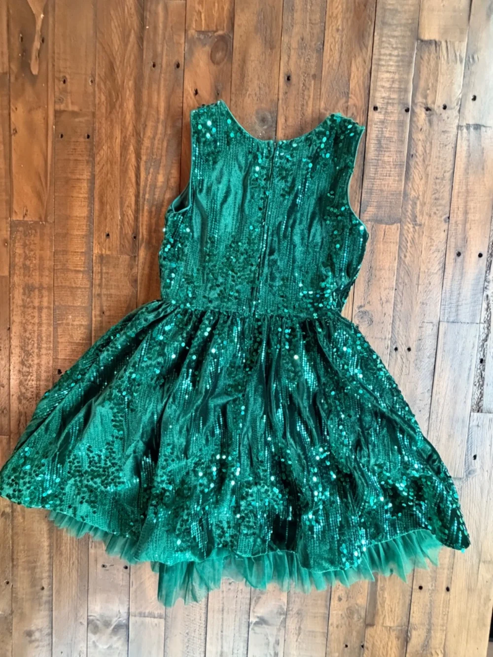 Rare Editions Emerald Green Sequin Party Dress Girls 12 Holiday Formal